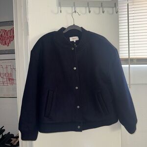 XiRENA Dark Navy Braidy Jacket with Lavender Lining